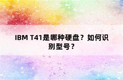 IBM T41是哪种硬盘？如何识别型号？